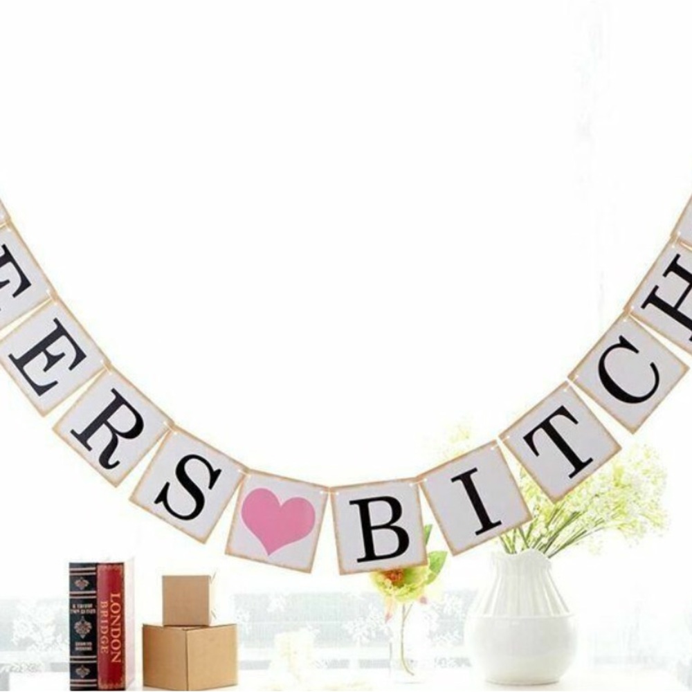 Chic Pink Heart Party Banner